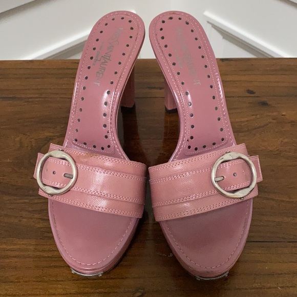 Collection vintage 2002, rose platform sandals - Picture 3 of 3